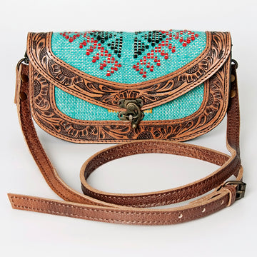 American Darling Cross Body Saddle Blanket Genuine Leather Western Women Bag Handbag Purse | Crossbody for Cute